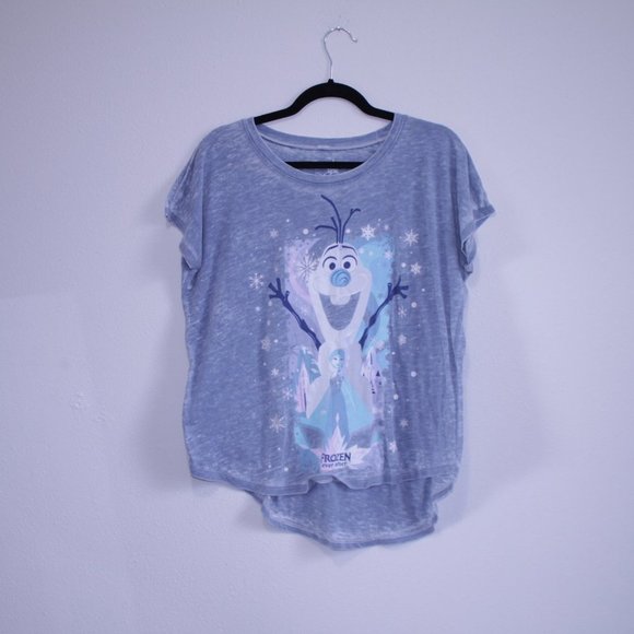 4/$25 Disney Frozen Snow Oloff Graphic T Shirt MED - Picture 2 of 4